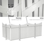 1 set vinyl picket fence panels white 84''wx36''h showing dimensions