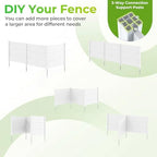 giantex no-dig air conditioner fence, 3 panels, 48''w showing dimensions