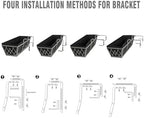 24 inch window boxes planters railing planter box, side view