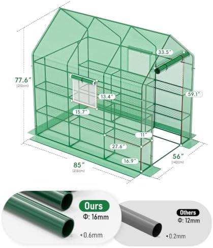 specilite 56×85×77inch walk-in greenhouse for outdoors garden plant, package contents