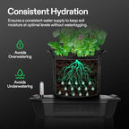 vivosun 4-pack flexfeed self-watering pots with grow bags, close-up detail