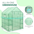 eagle peak walk in 3-tier greenhouse with wire, side view