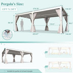 yoleny louvered pergola 12x24, all aluminum pergola with, close-up detail