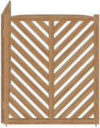 belleze privacy fence panels for outside, wooden air, front angle view