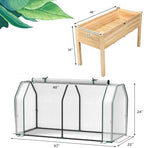 s afstar raised garden bed with greenhouse cover, view 9