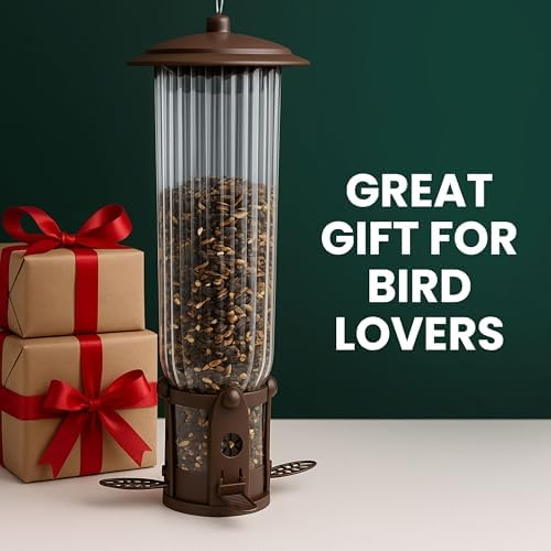 perky-pet squirrel-be-gone max bird feeder, (4) flexport feeding, view 10