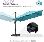 purple leaf patio umbrella outdoor 10' x 10', front angle view