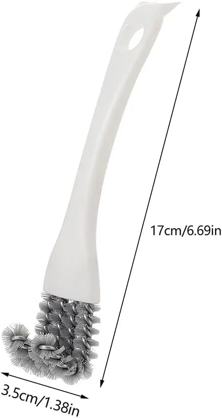 1pc Double-Ended Slot Cleaning Brush, Groove and Crevice Cleaner for Kitchen, BBQ Grates, Bathroom and Home, White