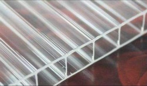 two pieces 8mm twin wall polycarbonate greenhouse panels shown in use