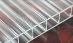 two pieces 8mm twin wall polycarbonate greenhouse panels shown in use