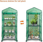 mini greenhouse,4 tier small portable greenhouses kit with shown in use