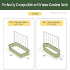 vego garden 8.0ft long tomato metal frame trellis shown in use