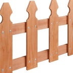 topeakmart 177.5in picket fence for garden, wooden fence, front angle view