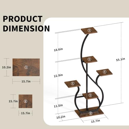 bacekoll plant stand with grow lights 6 tier shown in use