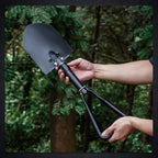 redcamp 23" military folding camping shovel, tri-fold survival, front angle view