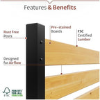 enclo charleston privacy screen, cedar wood, diy no, close-up detail