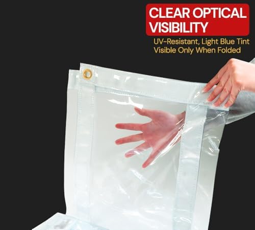 mytee products 2 pack 8' x 10' clear, close-up detail