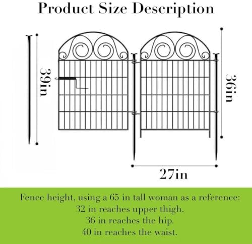 getlay tall garden fencing 36 inch high, 2 shown in use