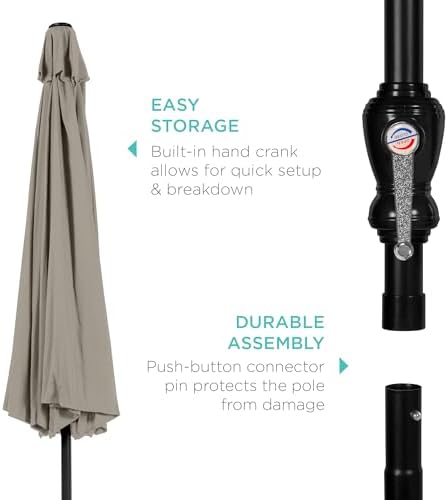 best choice products 10ft outdoor patio umbrella, outdoor, package contents