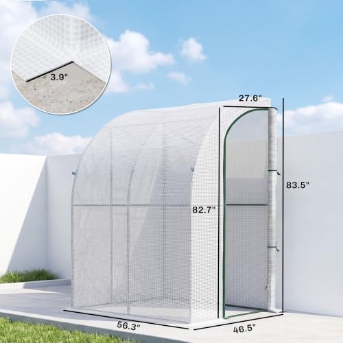 outsunny 5' x 4' x 7' outdoor lean on a desk or shelf