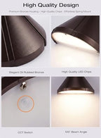 cloudy bay [8 pack] led deck lights low, front angle view