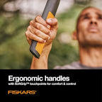 fiskars 32” powergear2 garden bypass loppers, 2" cut showing dimensions