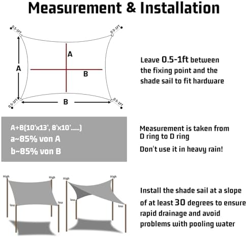 love story 10' x 13' waterproof sun shade shown in use