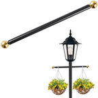 Lamp Post Cross Arm 16 inch Steel Lamp Post Cross Bar Ladder Rest Post Cross Arm Replacement for Outdoor Lamp Post (Gold 1Pack)