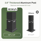 aoxun louvered pergola 12x20 all-aluminum, waterproof curtains and, package contents