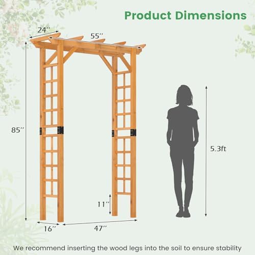 happygrill 7 ft wooden garden arch for climbing on a desk or shelf