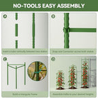 halatool 4 pack tomato cages for garden, up on a desk or shelf