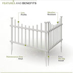 zippity washington picket fence panels, white vinyl diy, close-up detail