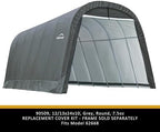 shelterlogic garage-in-a-box roundtop replacement cover 90509 | for, close-up detail