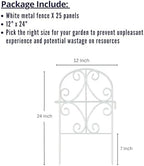 shoplala decorative garden fence (25 panels) 12x24in animal shown in use