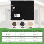 seeye 90% sun shade cloth, 8 x 10, package contents
