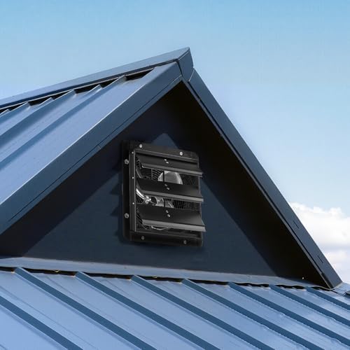 vevor 10'' exhaust fan, wall mounted attic fan, front angle view