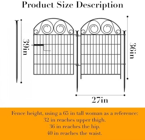 getlay tall garden animal barrier fence with gate shown in use