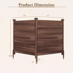 giantex 2 panels wooden privacy fence with stakes on a desk or shelf