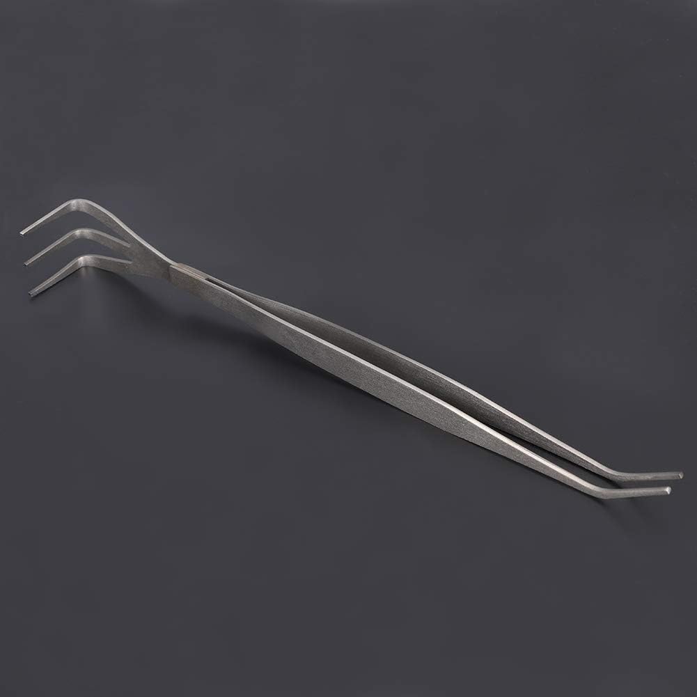 2 in 1 Bonsai Tweezers with Root Rake, 8.3 inch Stainless Steel Gardening Tongs for Plant Care, Repotting, and Precision Weeding, Anti-Slip Grip Tool for Beginners and Enthusiasts
