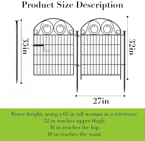 getlay tall garden fence animal barrier with gate shown in use