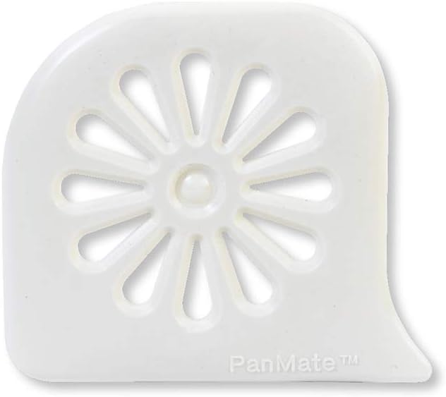 Rada Cutlery 2-Piece Daisy PanMate Scrapers (B300) | Nylon Food Scraper, 2.5" x 3", White