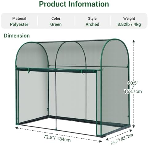 ohuhu crop cages for garden plant: 6x3x5 ft, package contents