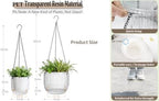 melphoe self watering hanging planters indoor flower pots, package contents