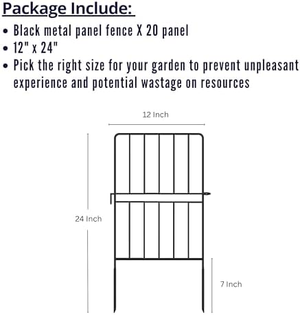 shoplala decorative outdoor garden fence (20 panels) 12x24in shown in use