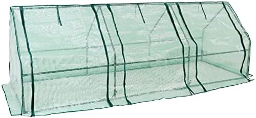 sunnydaze outdoor portable mini cloche greenhouse with 3, view 9