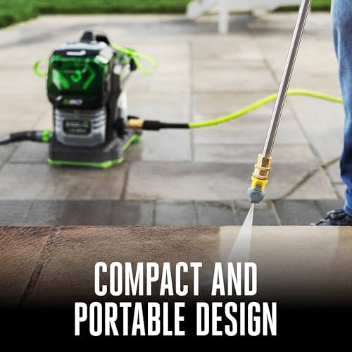 ego power+ electric pressure washer, 2100 psi power, side view