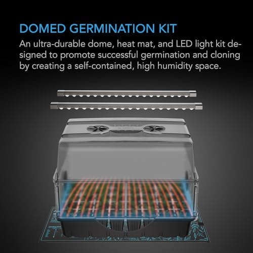 ac infinity humidity dome kit 5x8 w/ led shown in use