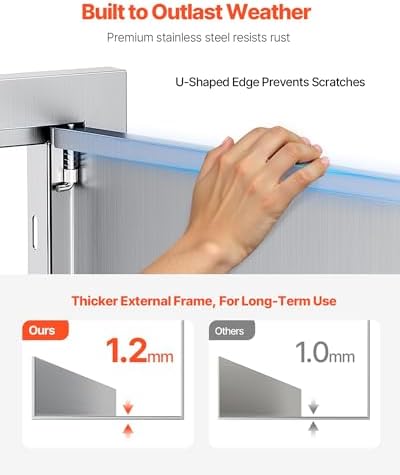 vevor outdoor kitchen doors 30w x 21h inch, close-up detail
