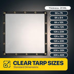 seal skin covers waterproof clear tarp 12x16 ft, view 9