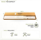 zippity madison picket fence panels, white vinyl diy, front angle view